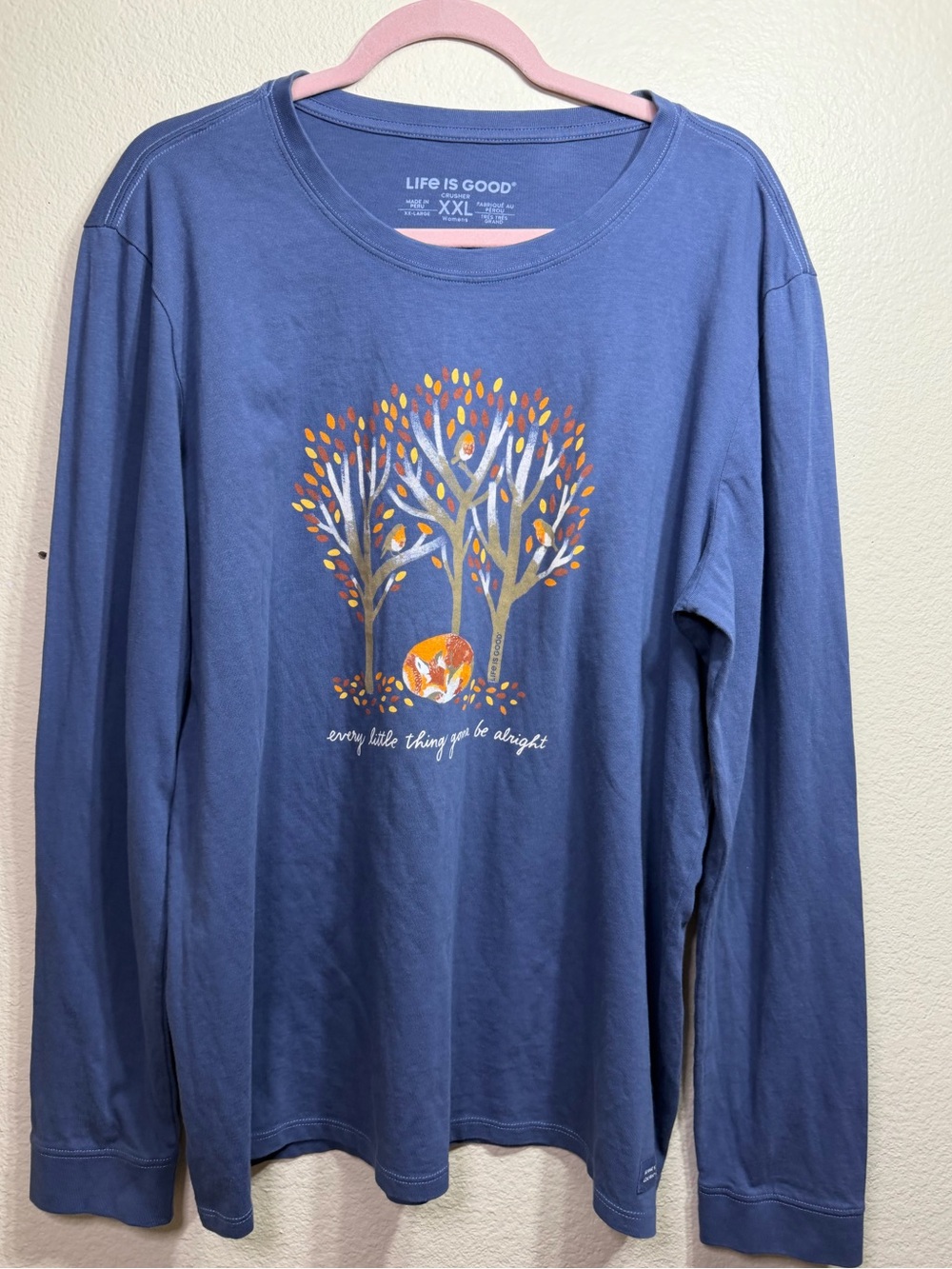 Life is Good Fox Graphic LongTee XXL Every little thing Fox 🦊 Relaxed Gorpcore - Picture 2 of 4